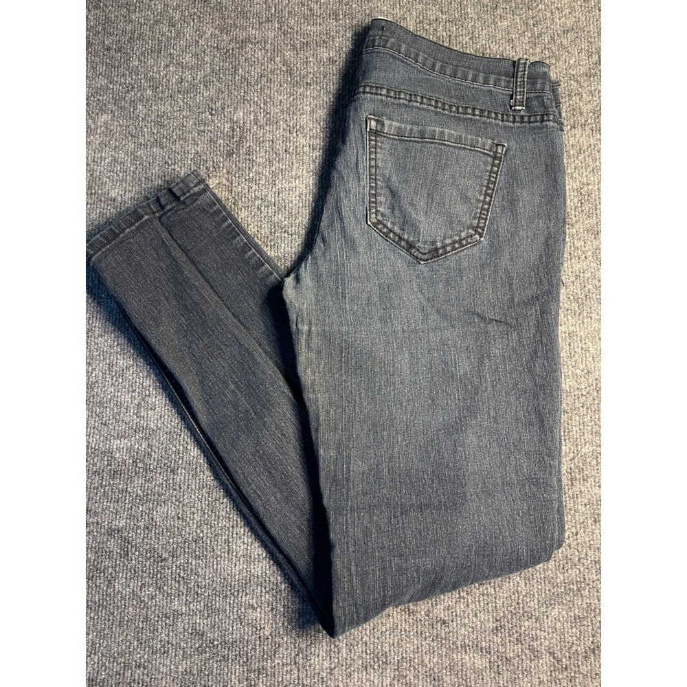 Forever 21 Skinny Jeans Women's 29 Dark Gray Denim Stretch Boho Streetwear